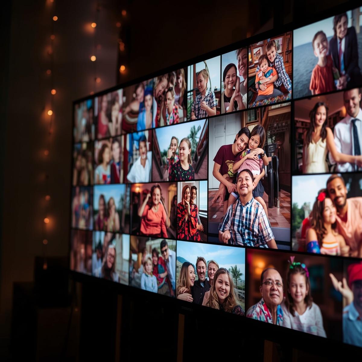 Step-by-step interface for creating a media album on Pholnaxxeth